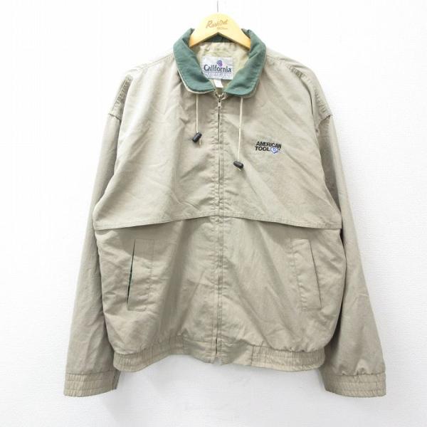 XL/古着 長袖 ジャケット メンズ 90年代 90s AMERICAN TOOL ベージュ 25n...