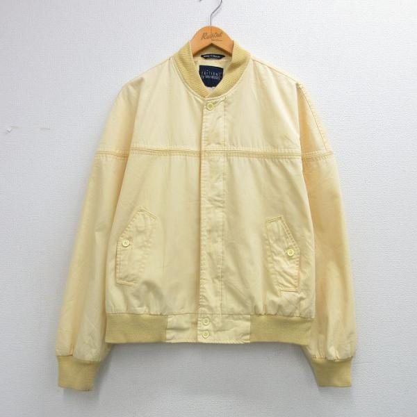 XL/古着 バンヒューセン 長袖 ダービー ジャケット メンズ 80年代 80s 黄 26mar04
