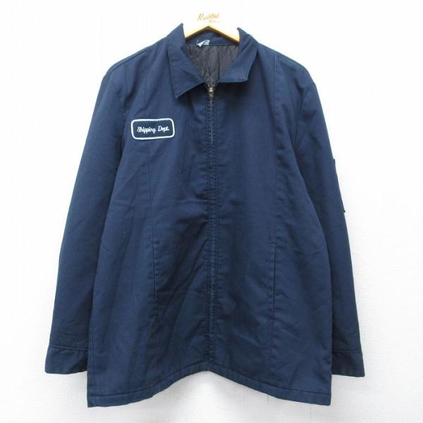 XL/古着 レッドキャップ 長袖 ワーク ジャケット メンズ 80年代 80s Shipping U...