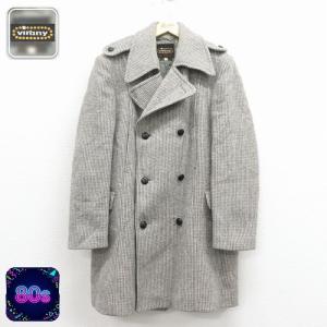 XL/古着 長袖 ウール ジャケット メンズ 80年代 80s 赤 チェック 内側