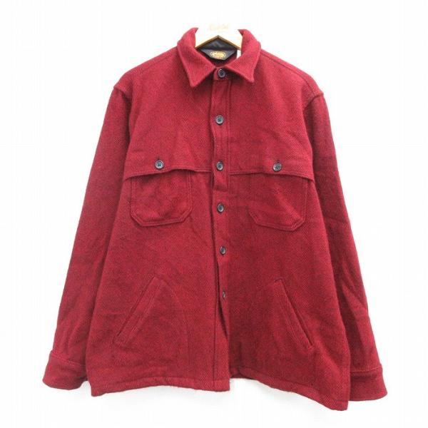 XL/古着 ウールリッチ 長袖 ウール ジャケット メンズ 80年代 80s USA製 赤他 25d...
