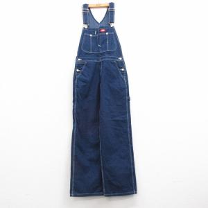 W34/古着 ディッキーズ Dickies オーバーオール メンズ コットン 紺 ネイビー デニム 24feb07 中古 ボトムス｜furugiyarushout