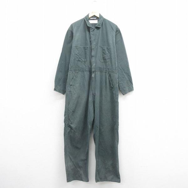 【20%OFF】W44/古着 ダブルウェア 長袖 ワーク ツナギ メンズ 80s 大きいサイズ コの...