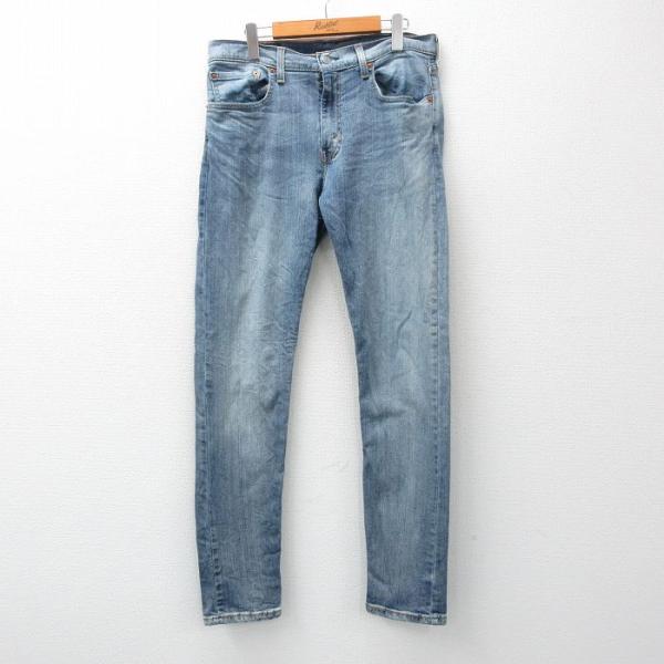 W34/古着 リーバイス Levis 512 ジーンズ メンズ 薄紺 ネイビー デニム 24feb1...