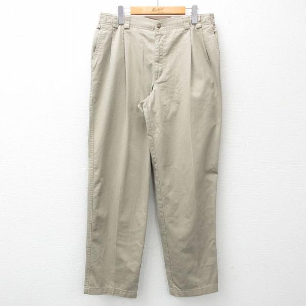 【50%OFF】W36/古着 HAGGAR パンツ メンズ 00s コットン ベージュ系 カーキ 2...