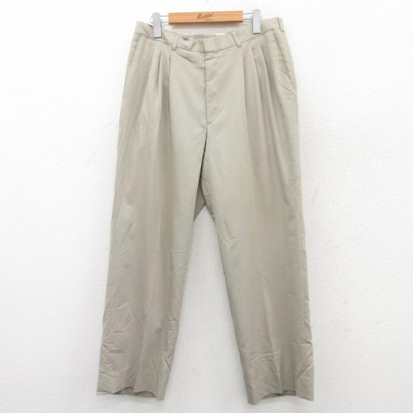 【50%OFF】W33/古着 HAGGAR スラックス パンツ メンズ 90s ウール 薄ベージュ ...