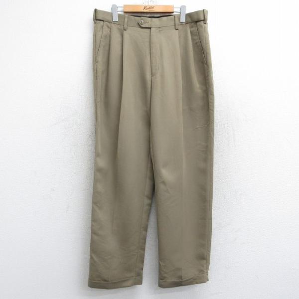 【20%OFF】W36/古着 スラックス パンツ メンズ 濃ベージュ カーキ 25sep06 中古 ...