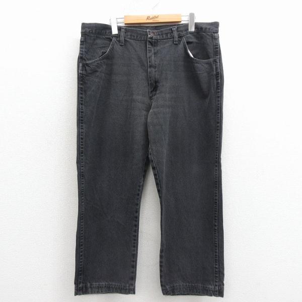 【20%OFF】W37/古着 ラスラー ジーンズ メンズ コットン 黒 デニム 25dec01 2O...
