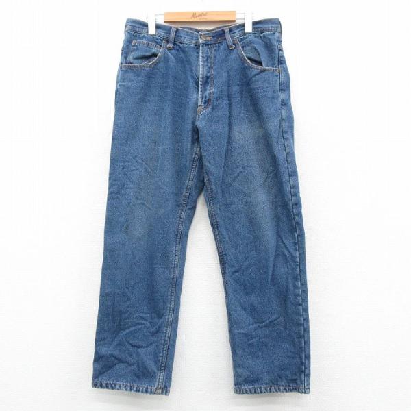 【20%OFF】W36/古着 キー KEY ジーンズ メンズ 紺 デニム 内側フリース 25dec0...