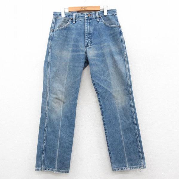 W32/古着 ラングラー ジーンズ メンズ 80年代 80s ヒゲ タロン 紺 デニム spe26f...