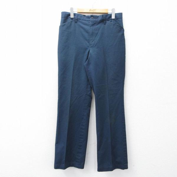 W32/古着 CiNTAS ワーク パンツ メンズ 80年代 80s USA製 紺 26feb07