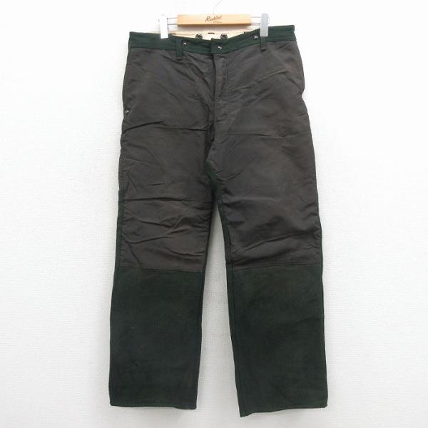 W34/古着 ハンティング パンツ メンズ 80年代 80s USA製 タロン 濃緑他 spe 26...
