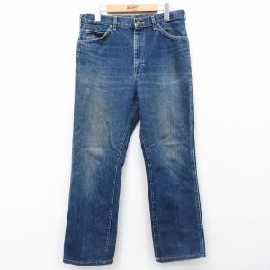 W34/古着 リー Lee ジーンズ メンズ 90年代 90s ヒゲ コットン USA製 紺 デニム spe 26mar18