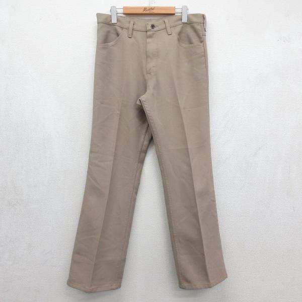 W34/古着 ラングラー ランチャー パンツ メンズ ベージュ 26jul03