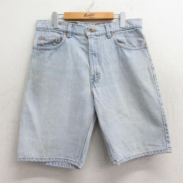 W33/古着 リーバイス Levis 550 ショート パンツ ショーツ メンズ 90s ヒゲ コッ...