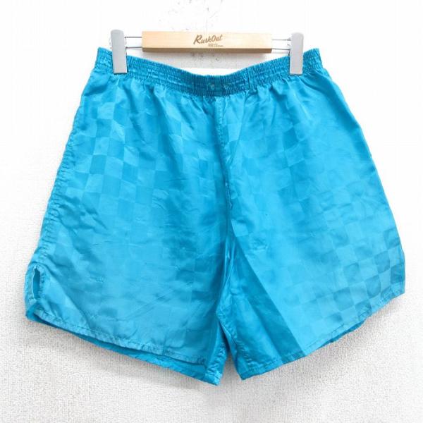 W33/古着 アンブロ ショート トレーニング パンツ メンズ 80s 水色 25apr07 中古 ...