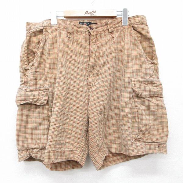 W36/古着 アメリカンイーグル ショート カーゴ パンツ ショーツ メンズ 茶他 チェック 26m...