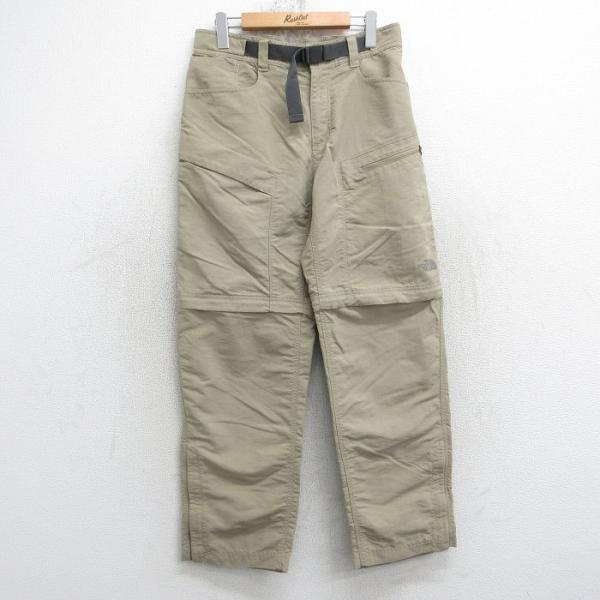 【20%OFF】W30/古着 ノースフェイス ナイロン パンツ メンズ ワンポイントロゴ ベージュ ...