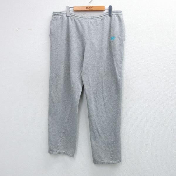 W33/古着 ナイキ NIKE スウェット パンツ メンズ 90年代 90s ワンポイントロゴ グレ...