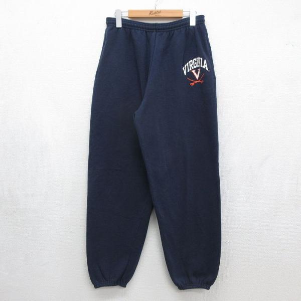 W34/古着 ジャンスポーツ スウェット パンツ メンズ 00年代 00s バージニア ネイビー 2...