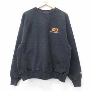 XL/古着 長袖 チャンピオン Champion リバースウィーブ メンズ 00s Manafort Brothers クルーネック 黒 ブラック 24apr22 中古 スウェット