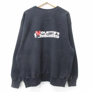 XL/古着 長袖 チャンピオン Champion リバースウィーブ メンズ 00s VIOLETTES 大きいサイズ クルーネック 黒 ブラック 24apr22 中古 スウェ