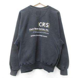 XL/古着 長袖 チャンピオン Champion リバースウィーブ メンズ 00s CRS クルーネック 黒 ブラック 24apr22 中古 スウェット スエット トレ