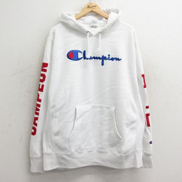 XL/古着 長袖 チャンピオン Champion リバースウィーブ パーカー メンズ ビッグロゴ ハ...