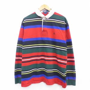 XL/古着 長袖 ブランド ラガー シャツ ラルフローレン