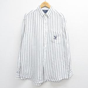 XL/古着 ラルフローレン 長袖 ブランド シャツ メンズ 90s ワンポイントロゴ ゴルフ TILDEN 大きいサイズ ロング丈 ボタンダウン リネ｜furugiyarushout