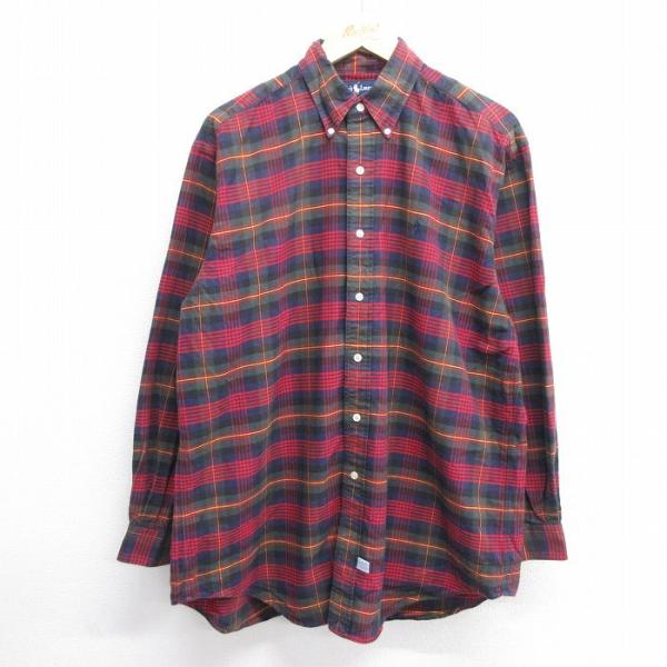 XL/古着 ラルフローレン 長袖 ブランド シャツ メンズ 90s ワンポイントロゴ 大きいサイズ ...