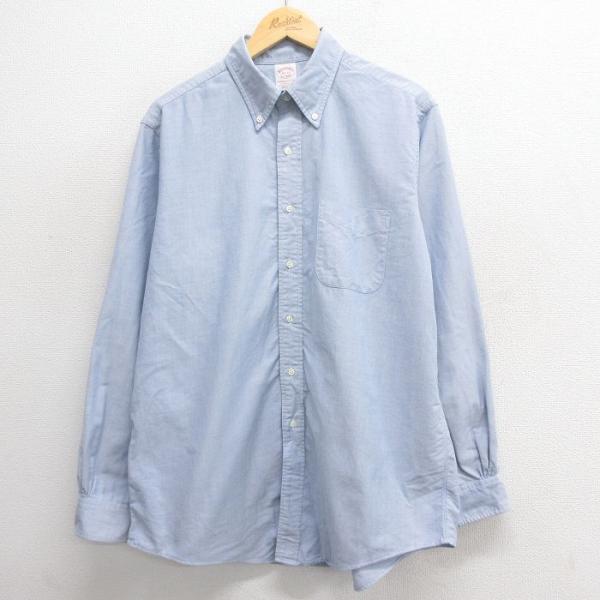 XL/古着 ブルックスブラザーズ 長袖 ブランド シャツ メンズ 90s コットン ボタンダウン 薄...