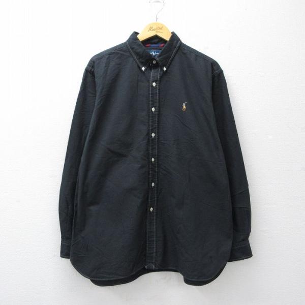 XL/古着 ラルフローレン 長袖 ブランド シャツ メンズ 90年代 90s ワンポイントロゴ オッ...
