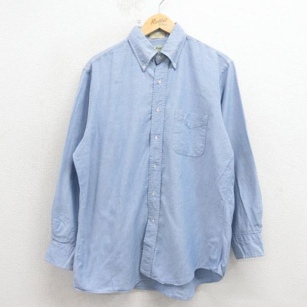 XL/古着 エルエルビーン 長袖 ブランド シャツ メンズ 80年代 80s コットン USA製 薄...