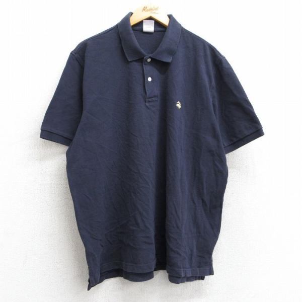 XL/古着 ブルックスブラザーズ 半袖 ブランド ポロ シャツ メンズ ワンポイントロゴ 大きいサイ...