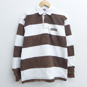 L/古着 長袖 ラガー シャツ バーバリアン LE HIGH コットン