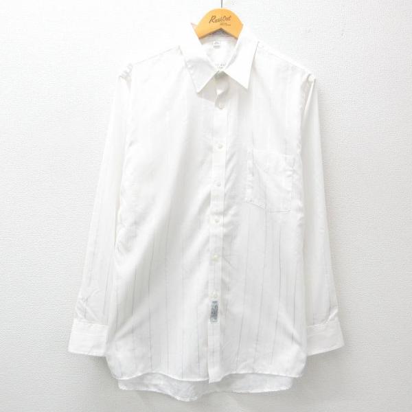 【50%OFF】XL/古着 長袖 シャツ メンズ 白 ホワイト 25jun03 中古 トップス 5O...