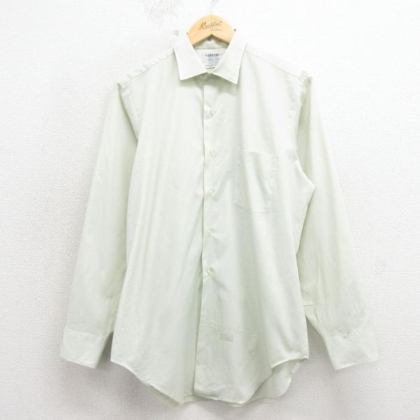 M/古着 アロー 長袖 シャツ メンズ 80年代 80s USA製 薄緑 26feb27