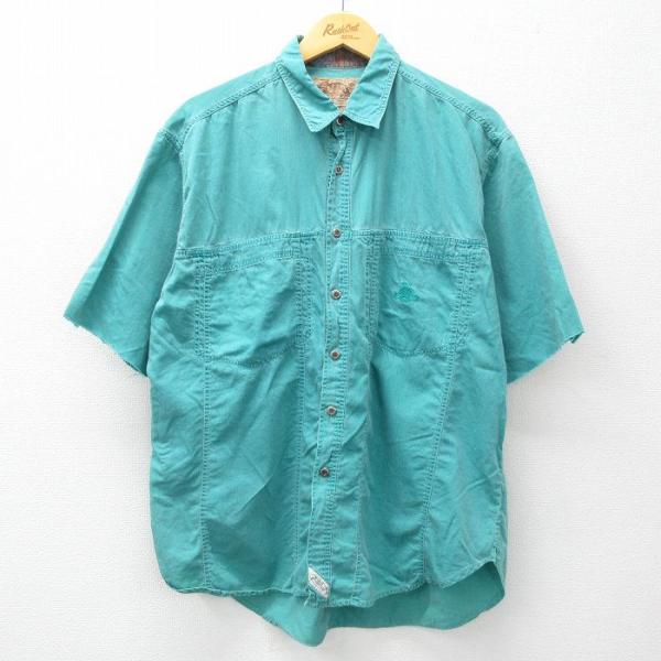 XL/古着 リーバイス Levis 半袖 シャツ メンズ 緑 グリーン 24may06 中古 トップ...