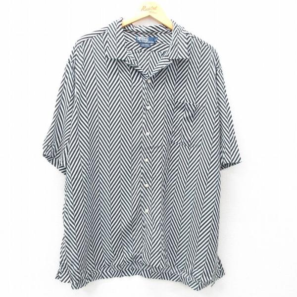 XL/古着 ラルフローレン 半袖 ブランド シャツ メンズ 90s CALDWELL 大きいサイズ ...