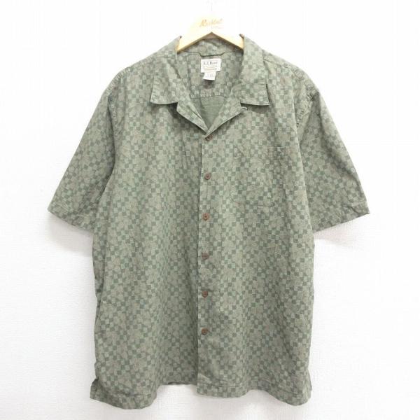 XL/古着 エルエルビーン LLBEAN 半袖 シャツ メンズ 00s 大きいサイズ コットン 開襟...