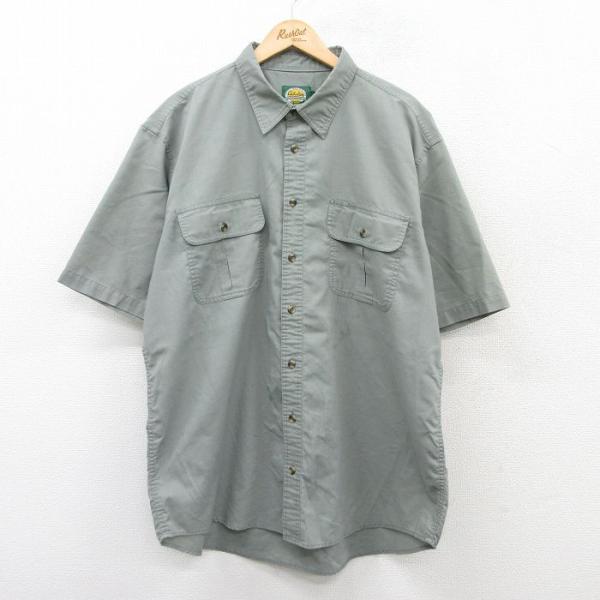 【50%OFF】XL/古着 カベラス 半袖 シャツ メンズ 00s 大きいサイズ ロング丈 グレー系...