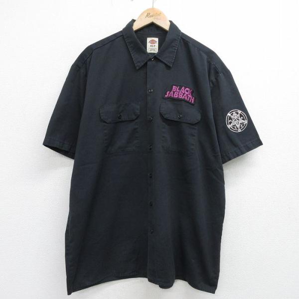 XL/古着 ディッキーズ Dickies 半袖 ワーク シャツ メンズ 00s ブラックサバス 66...