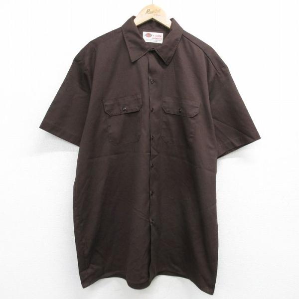 XL/古着 ディッキーズ Dickies 半袖 ワーク シャツ メンズ 00s 大きいサイズ ロング...