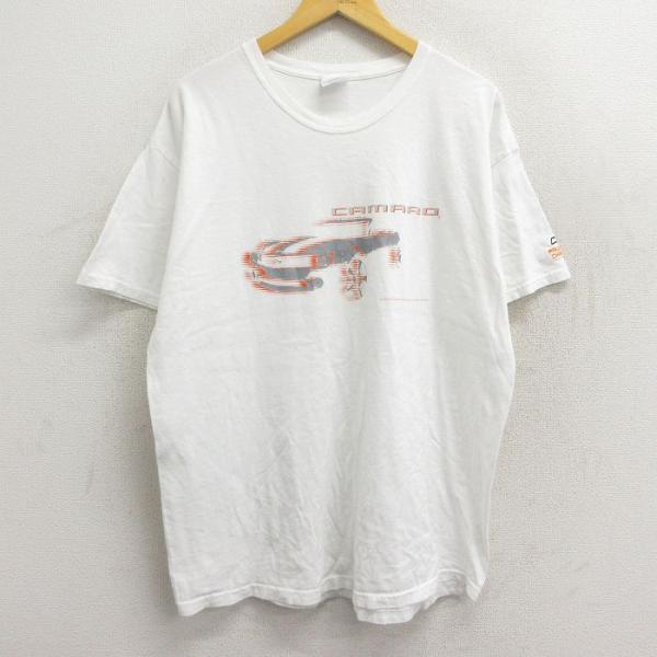 XL/古着 半袖 ビンテージ Tシャツ メンズ 00s シボレー カマロ コットン クルーネック 白...