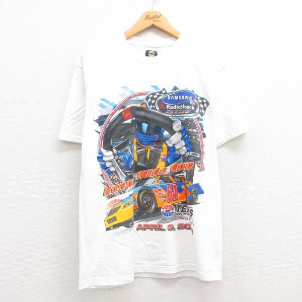 L/古着 半袖 ビンテージ Tシャツ メンズ 00s レーシングカー SAMSUNG サムスン コッ...