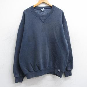 XL/古着 長袖 スウェット メンズ 90s ケベック 刺繍 大きいサイズ