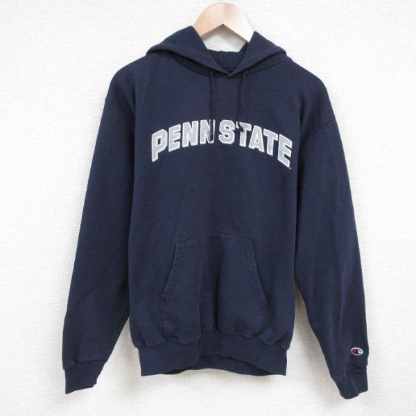 M/古着 チャンピオン champion 長袖 スウェット パーカー メンズ 00s PENN 紺 ...