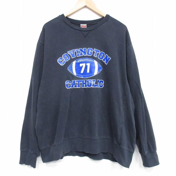 XL/古着 ナイキ NIKE 長袖 スウェット メンズ 00年代 00s アメフト 大きいサイズ ク...