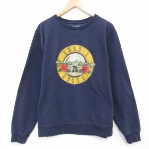 S/古着 長袖 ロック バンド スウェット メンズ ZZTOP クルーネック 濃